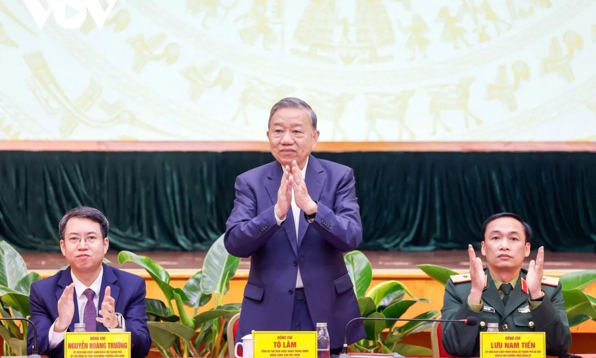 Tổng Bí thư Tô Lâm tiếp xúc cử tri với ứng cử viên đại biểu Quốc hội khóa XVI