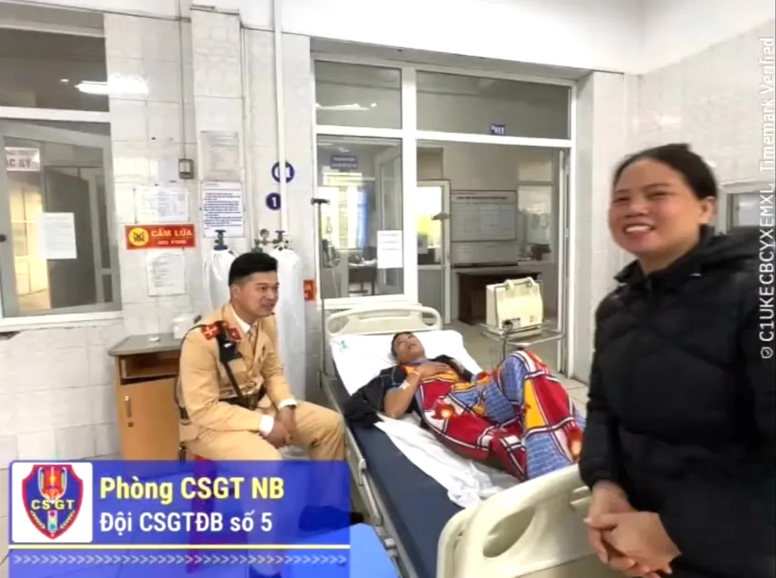 bệnh nhân đã qua cơn nguy kịch, sức khỏe dần ổn định và tiếp tục được theo dõi, điều trị - Ảnh Công an Ninh Bình