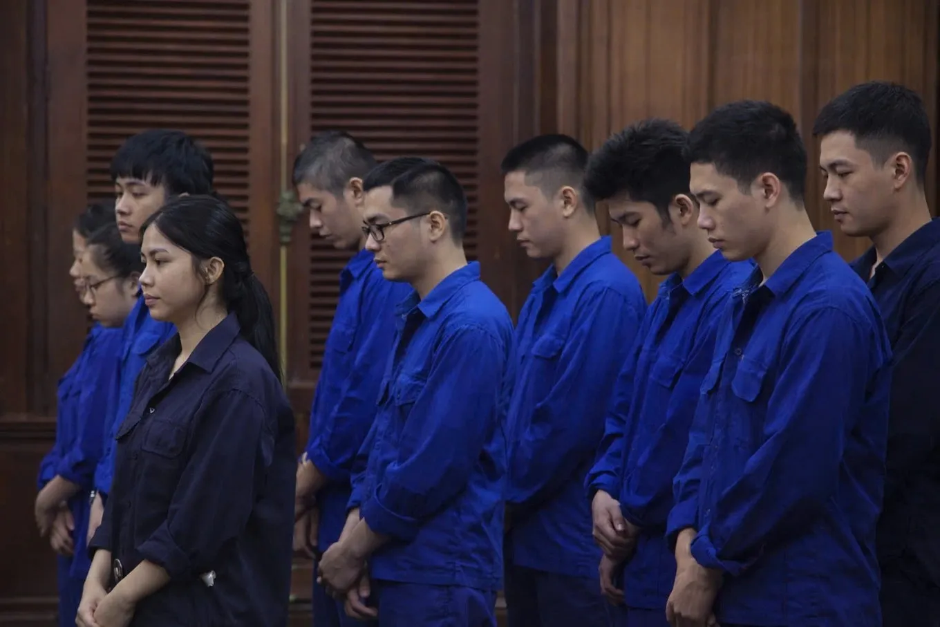 Các bị cáo tại tòa - Ảnh Xuân Duy