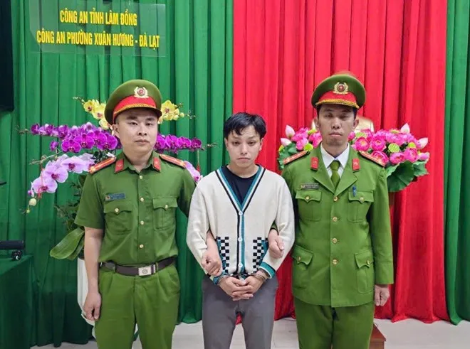 Trần Văn Quốc bị tạm giữ hình sự để điều tra. Ảnh Công an cung cấp