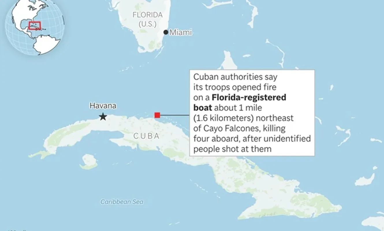 Nhà Trắng: Có ít nhất hai công dân Mỹ trên xuồng bị Cuba bắn hạ