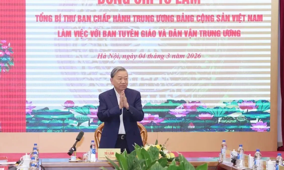 Tổng Bí thư Tô Lâm: Công tác tư tưởng phải chủ động, dẫn dắt và tạo đồng thuận xã hội