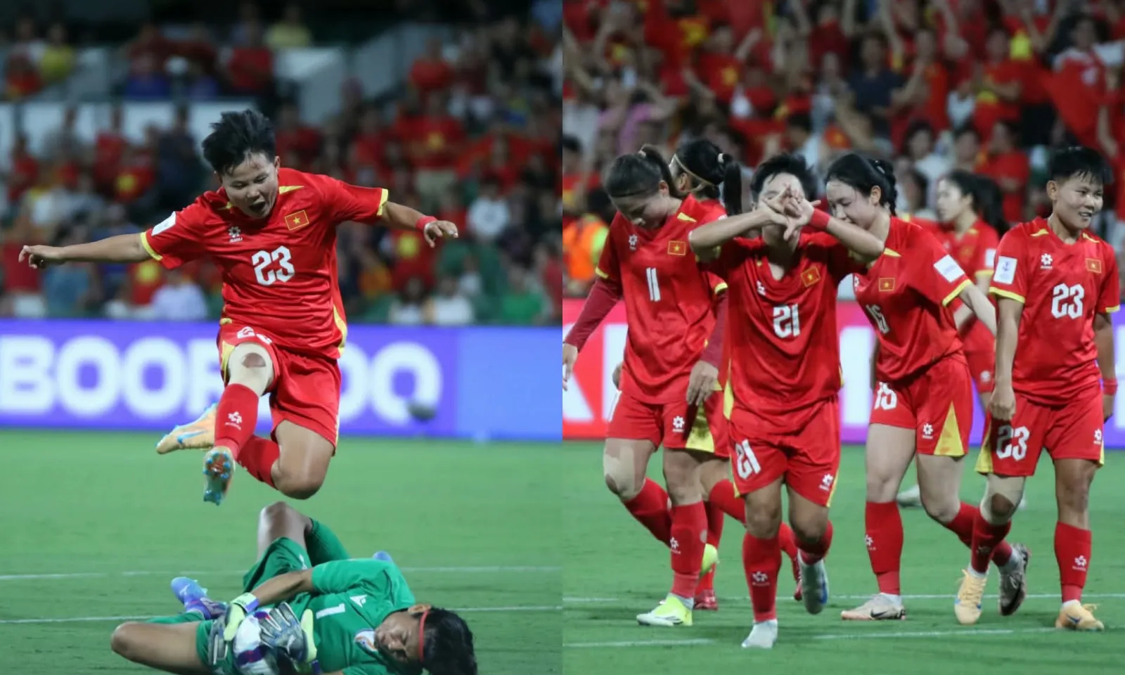 Tuyển nữ Việt Nam ghi bàn kịch tính phút 90+4, ra quân Asian Cup thắng lợi