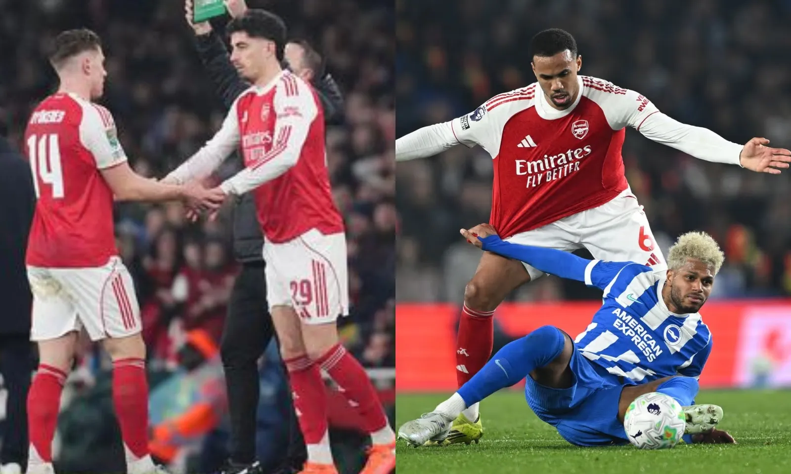 Chấm điểm Arsenal vs Brighton: Havertz hay gấp đôi Gyokeres | Magalhaes cứu kẻ đóng thế