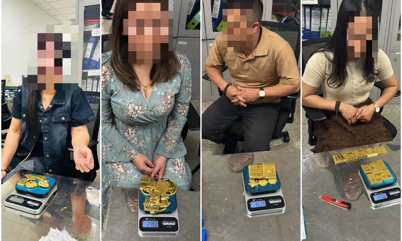 4 người giấu hơn 12 kg vàng miếng trong đồ lót để mang vào Việt Nam