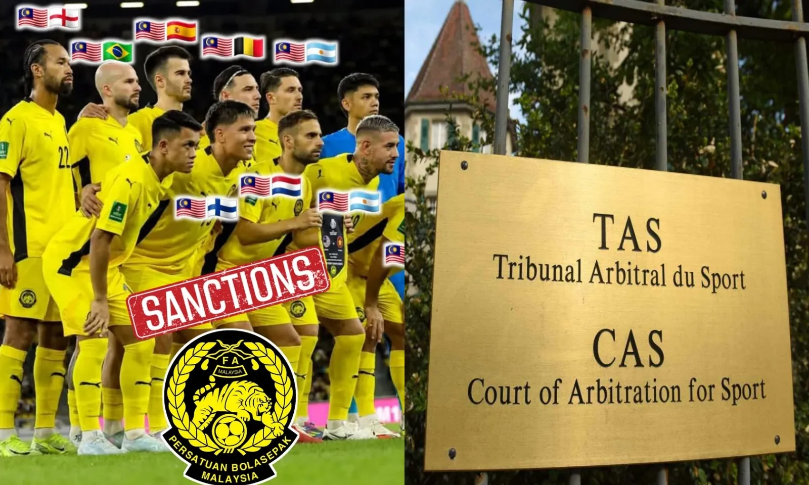 CHÍNH THỨC! CAS phán quyết scandal tuyển Malaysia nhập tịch trái phép