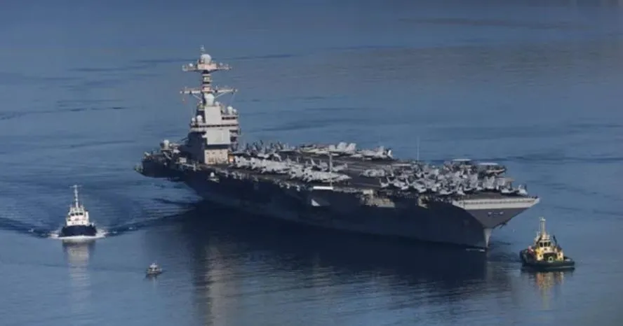 Tàu sân bay lớn nhất thế giới USS Gerald R. Ford gặp hỏa hoạn ở Trung Đông