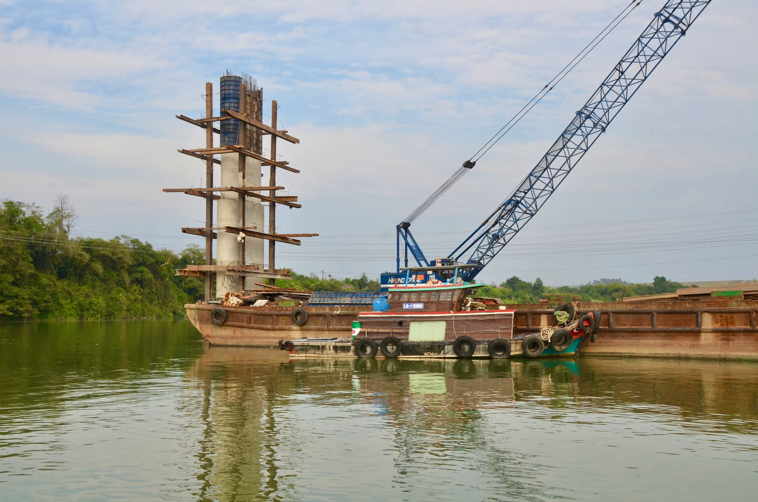 Cầu Hiếu Liêm thuộc dự án mở rộng thủy điện Trị An