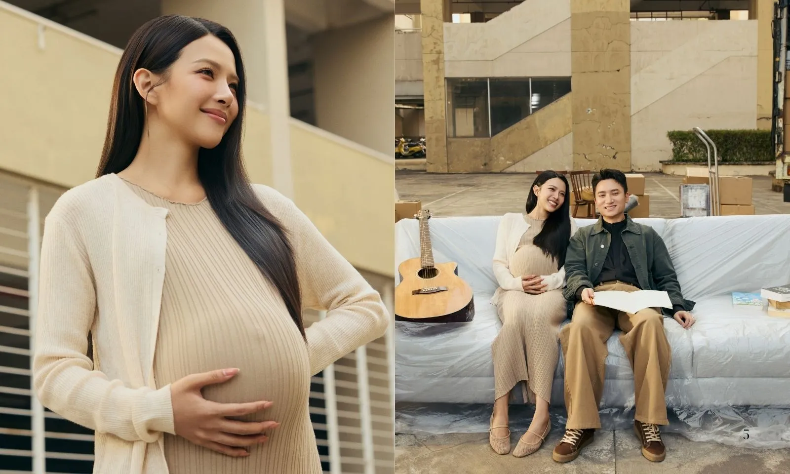 Vợ Phan Mạnh Quỳnh không ngại mang bụng bầu vào MV cùng chồng