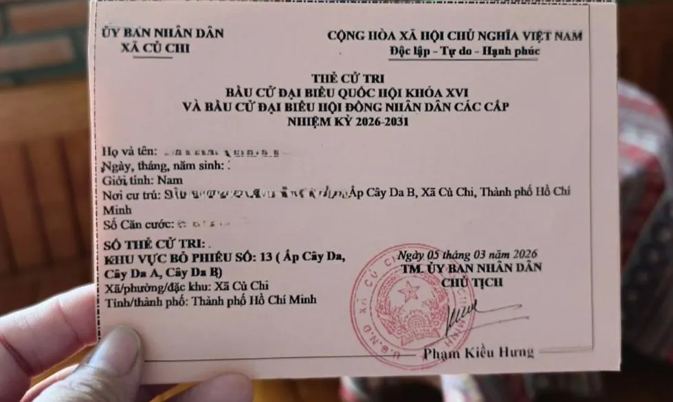 Quy định giấy tờ cử tri phải xuất trình khi bỏ phiếu