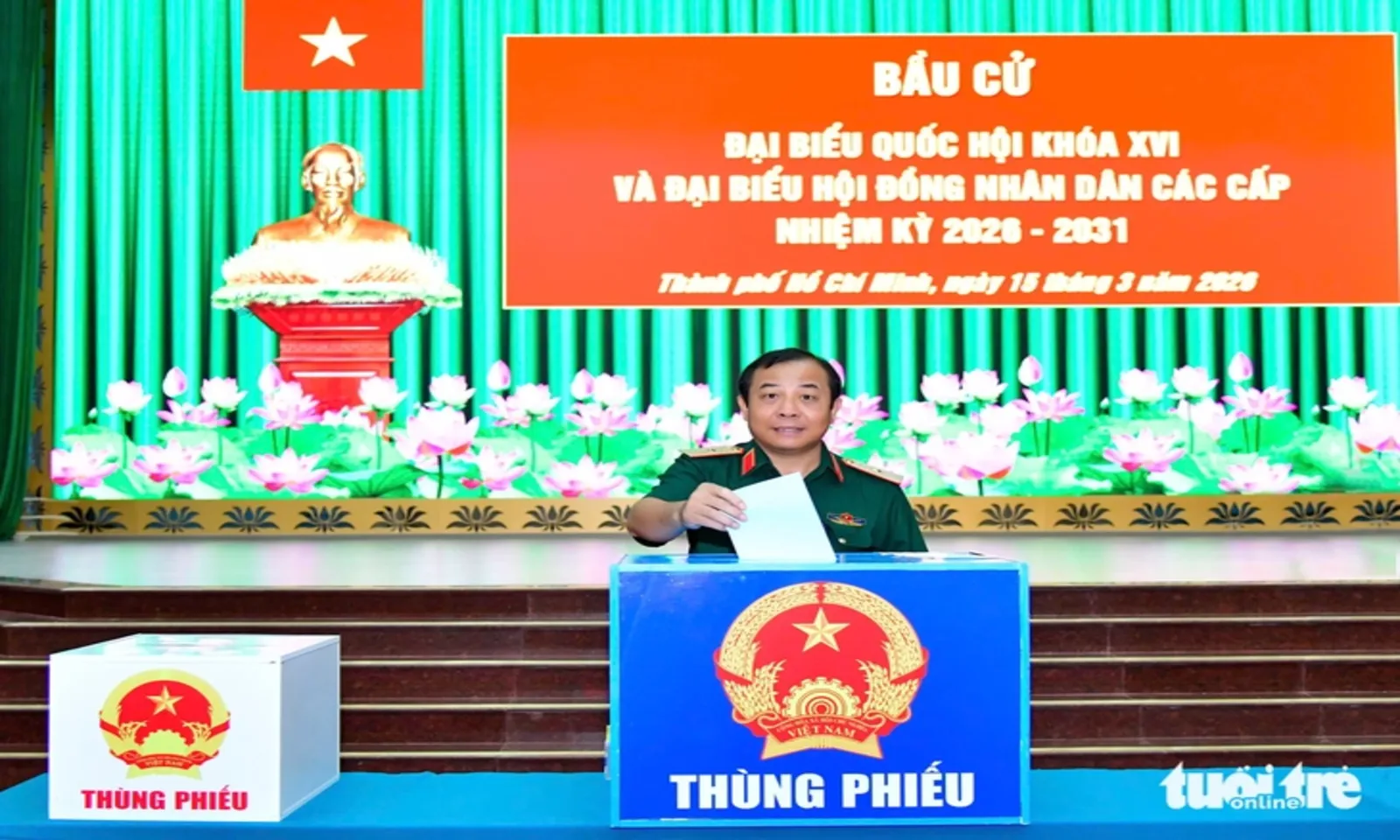 Lực lượng vũ trang TPHCM trang nghiêm thực hiện quyền bầu cử - Hình 3