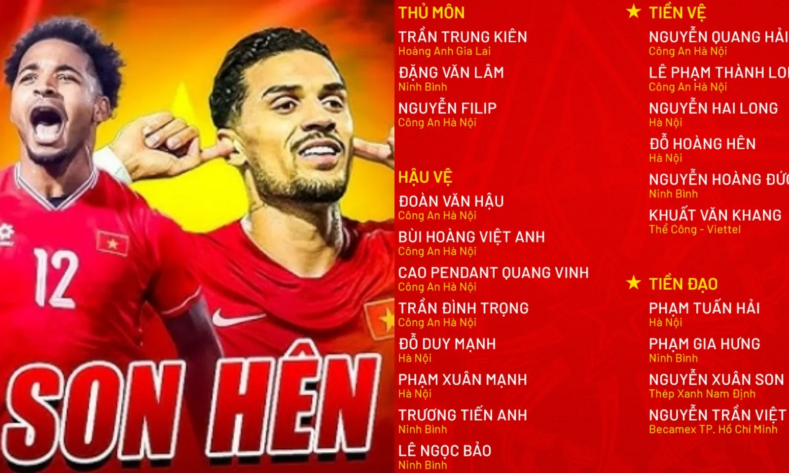 Danh sách triệu tập tuyển Việt Nam: Tiến Linh bị loại | Song sát nhập tịch tái hợp