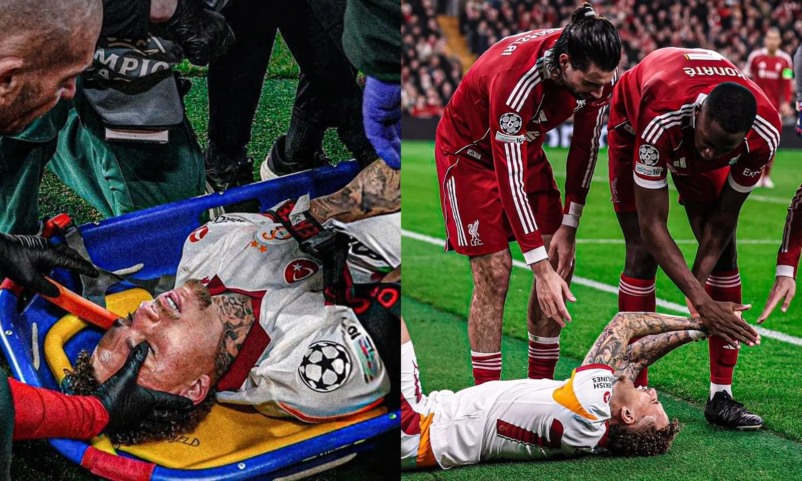 Chấn thương khủng khiếp xuất hiện giữa trận Liverpool, cầu thủ phải thở oxy