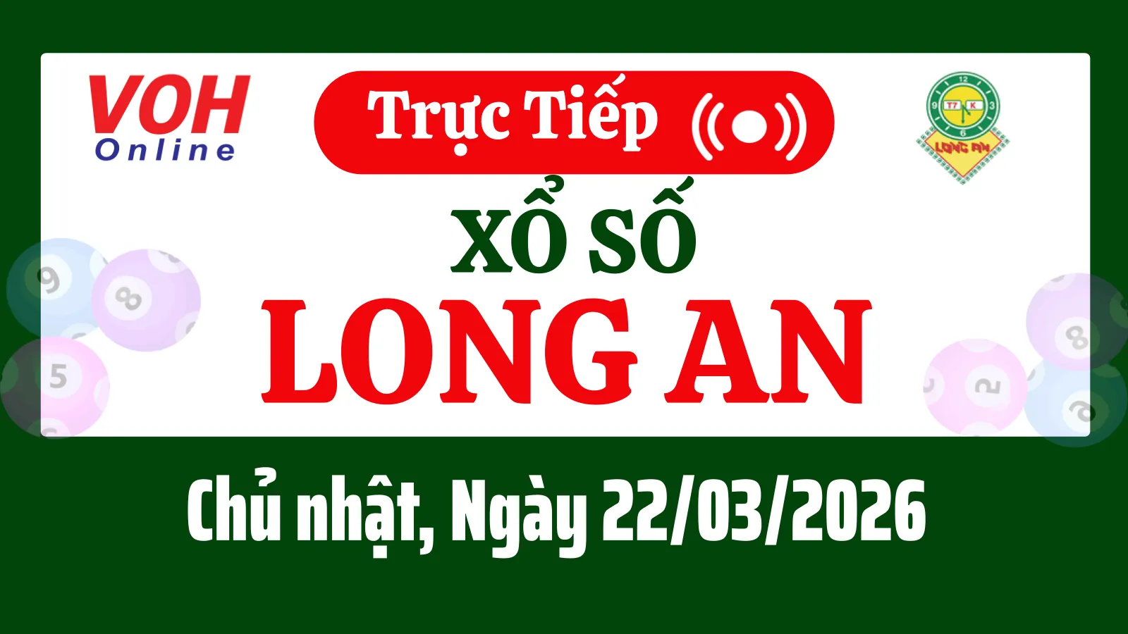 XSLA 21/3 - Kết quả xổ số Long An hôm nay thứ 7 ngày 21/3/2026