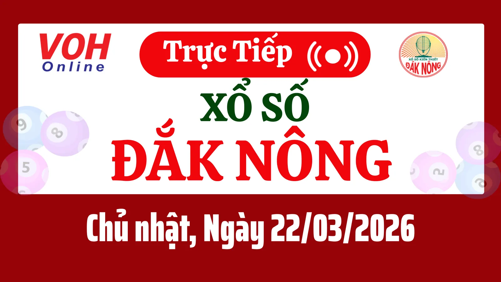 XSDNO 21/3 - Kết quả xổ số Đắk Nông hôm nay thứ 7 ngày 21/3/2026