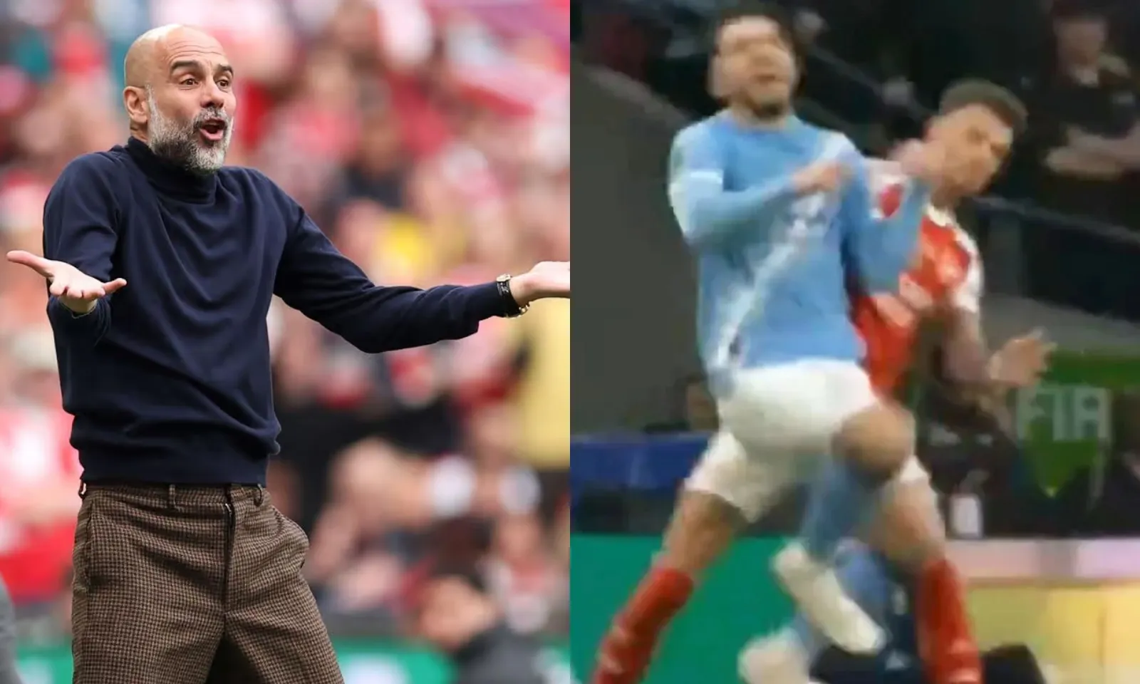 Pep cạn lời nhìn học trò Man City ngổ ngáo bị sao Arsenal triệt hạ