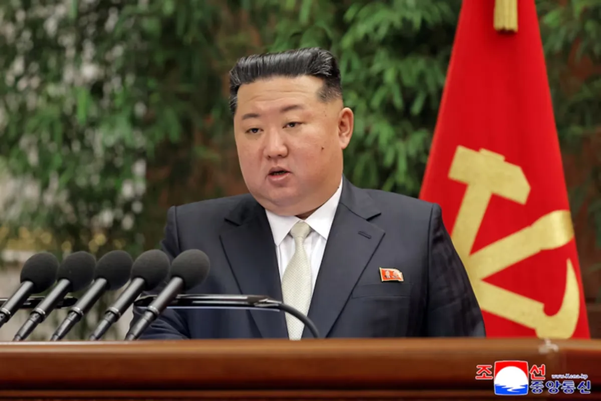 Ông Kim Jong Un vừa tái đắc cử Chủ tịch Ủy ban Quốc vụ Triều Tiên hôm 23-3 - Ảnh KCNA