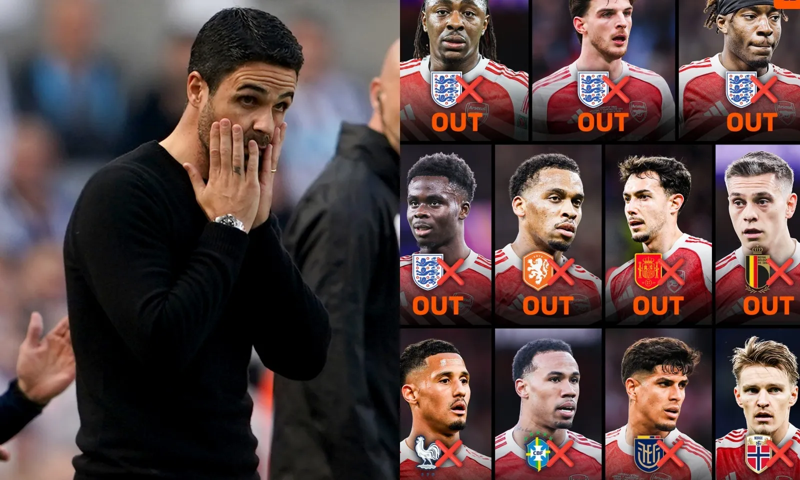 Ngôi sao Arsenal thứ 11 rút lui khỏi ĐTQG 