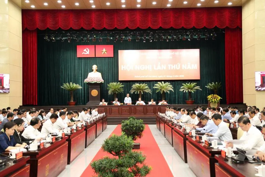 Hội nghị lần thứ năm Ban chấp hành Đảng bộ TPHCM nhiệm kì 2025 - 2030 bàn nhiều nội dung quan trọng