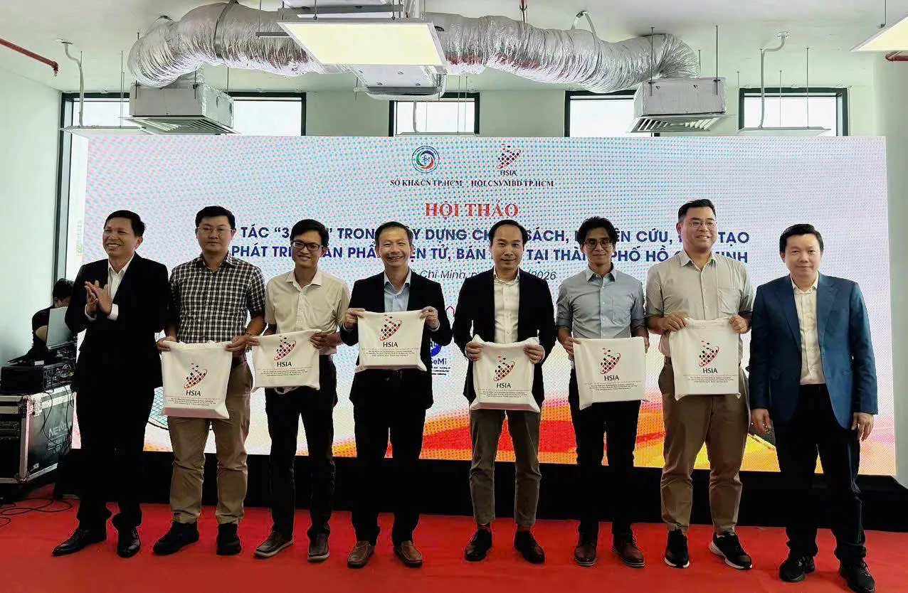 Kết nối ba nhà - thúc đẩy phát triển ngành bán dẫn TP. Ảnh Sở KH_CN