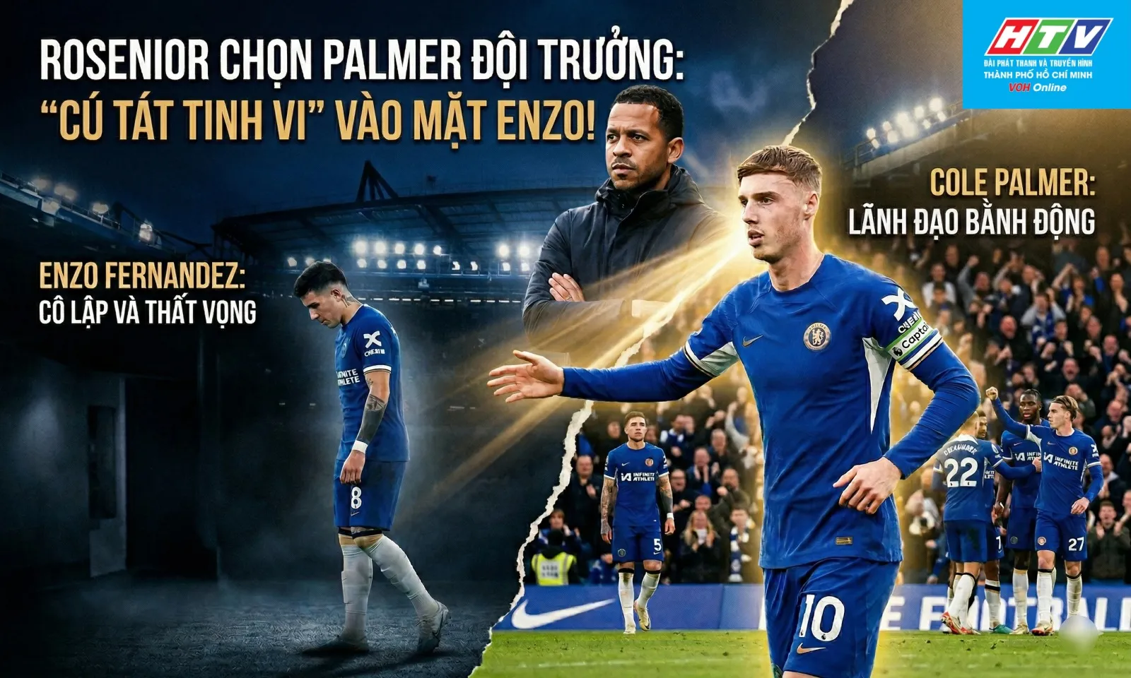 Rosenior chọn Palmer làm đội trưởng Chelsea: Cú tát tinh vi vào mặt Enzo