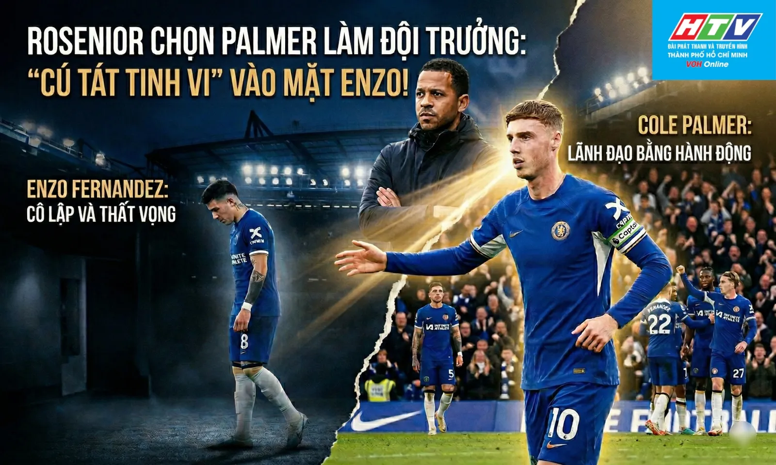 Rosenior chọn Palmer làm đội trưởng Chelsea: Cú tát tinh vi vào mặt Enzo 