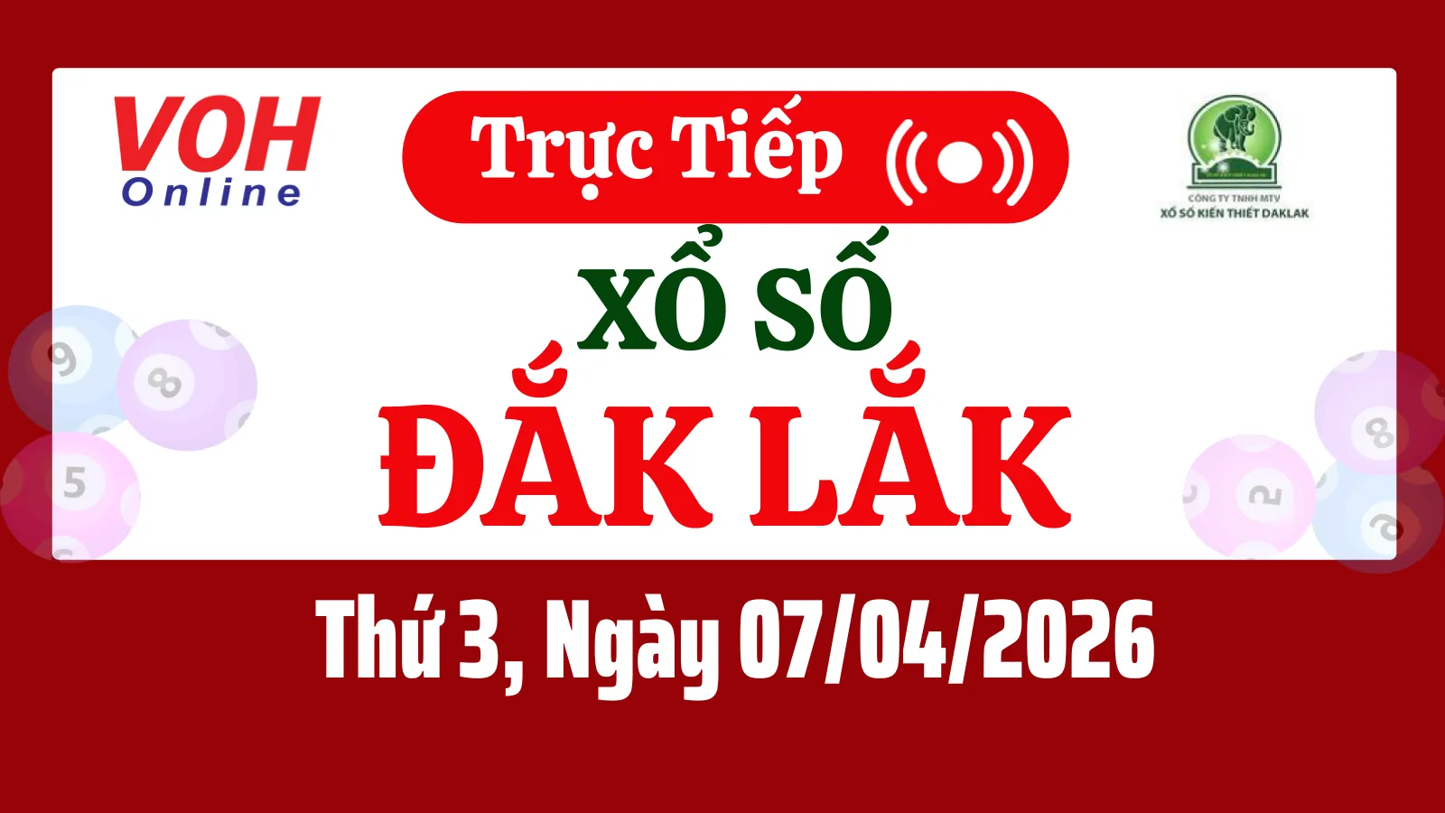 XSDLK 7/4 - Kết quả xổ số Đắk Lắk hôm nay thứ 3 ngày 7/4/2026