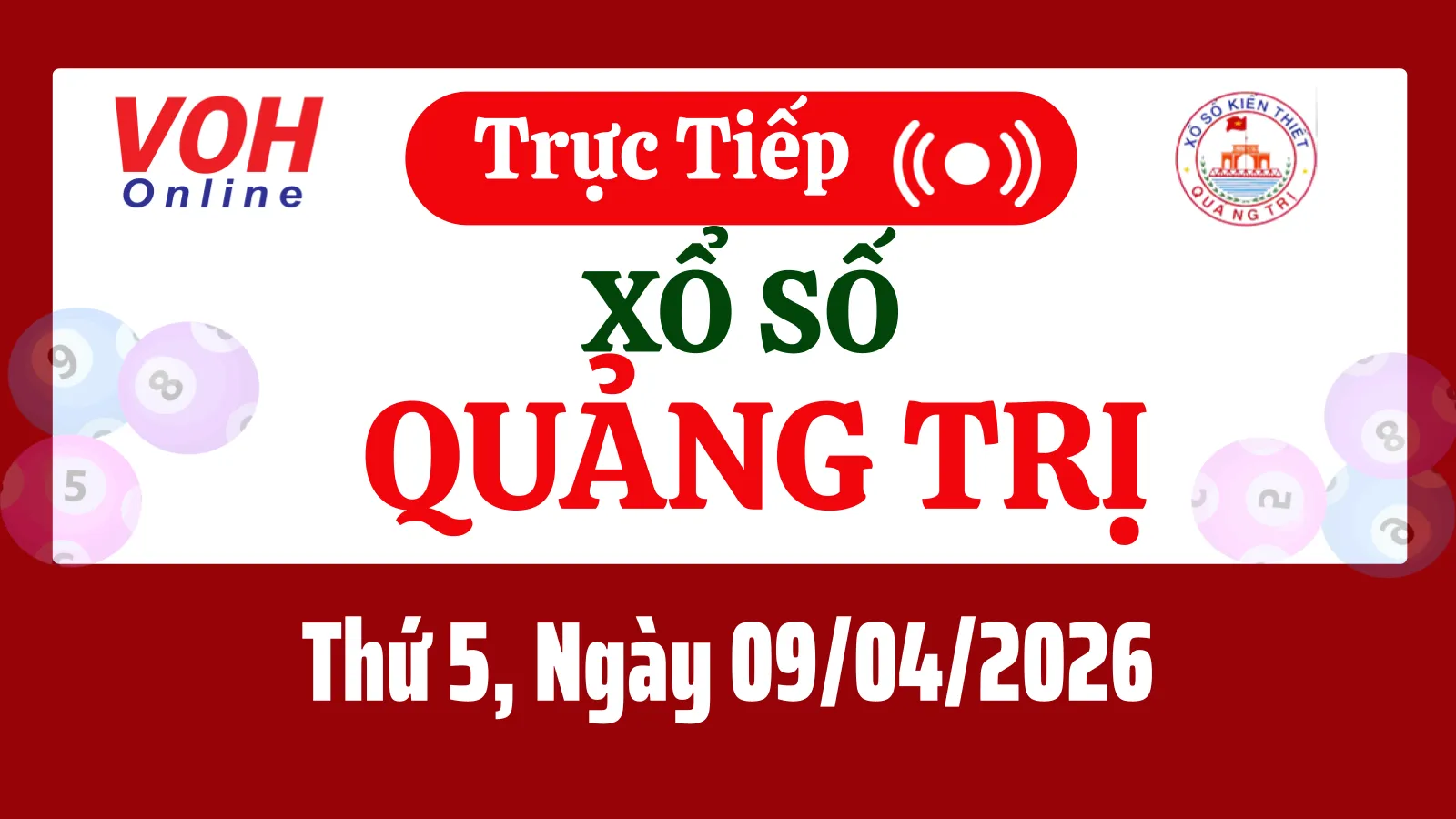 XSQT 9/4 - Kết quả xổ số Quảng Trị hôm nay thứ 5 ngày 9/4/2026