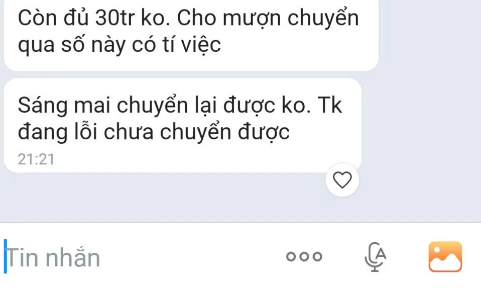 Một giám đốc Sở ở Cà Mau bị hack Zalo để nhắn tin mượn tiền