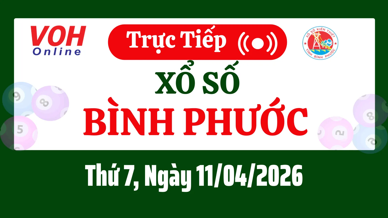 XSBP 11/4 - Kết quả xổ số Bình Phước hôm nay thứ 7 ngày 11/4/2026