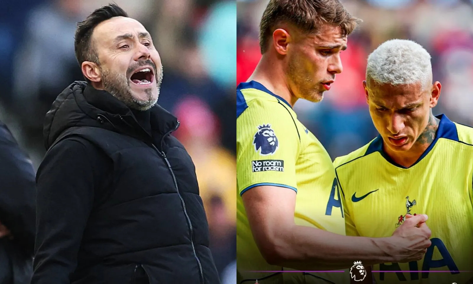 De Zerbi ra mắt thất bại, vận đen chưa buông tha Tottenham