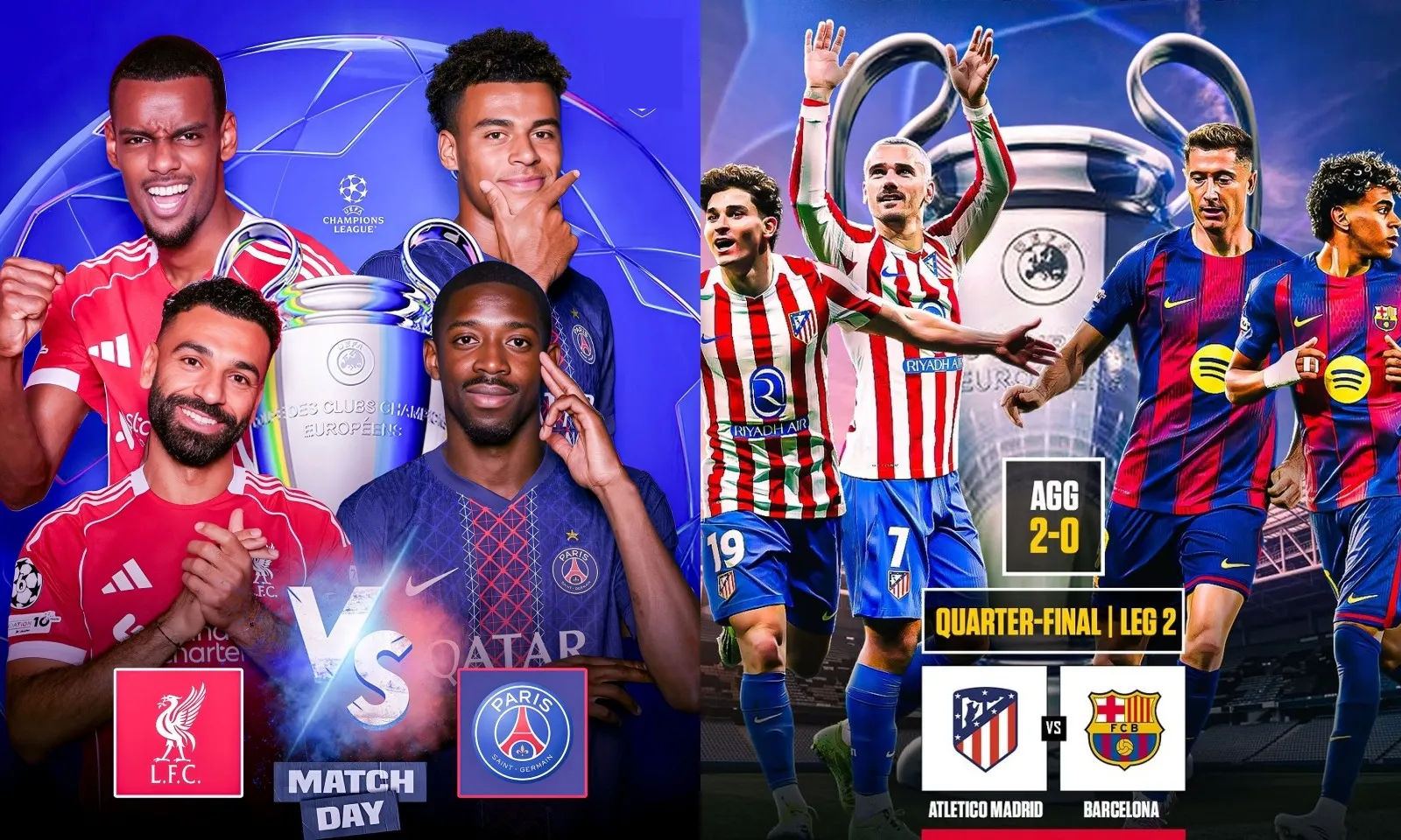 Siêu máy tính dự đoán Tứ kết Champions League: Liverpool khó lật đổ PSG | Barca 20,4% lội ngược dòng