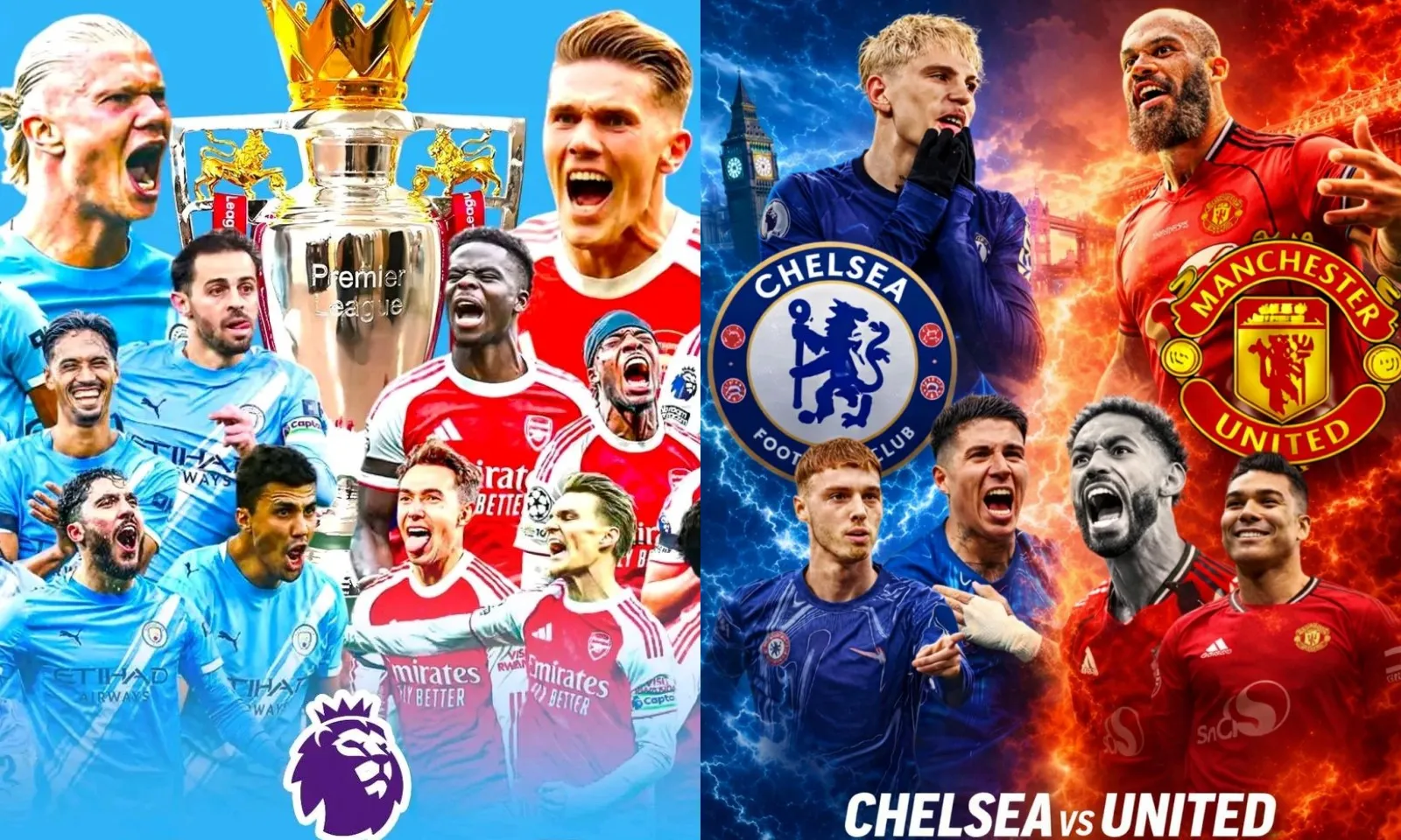 Lịch thi đấu Ngoại hạng Anh vòng 33: Man City vs Arsenal | Chelsea vs MU
