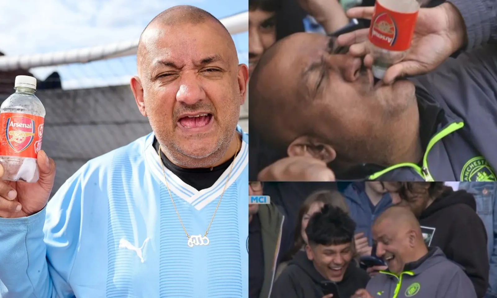 Nguồn gốc không ngờ của chai nước Arsenal giúp fan Man City nổi tiếng toàn cầu