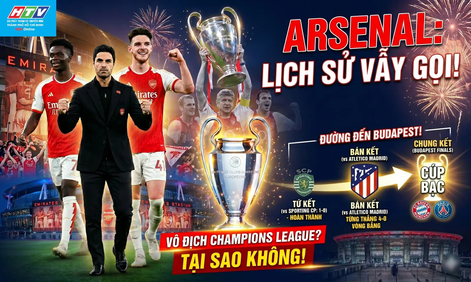 Arsenal vô địch Champions League, tại sao không?
