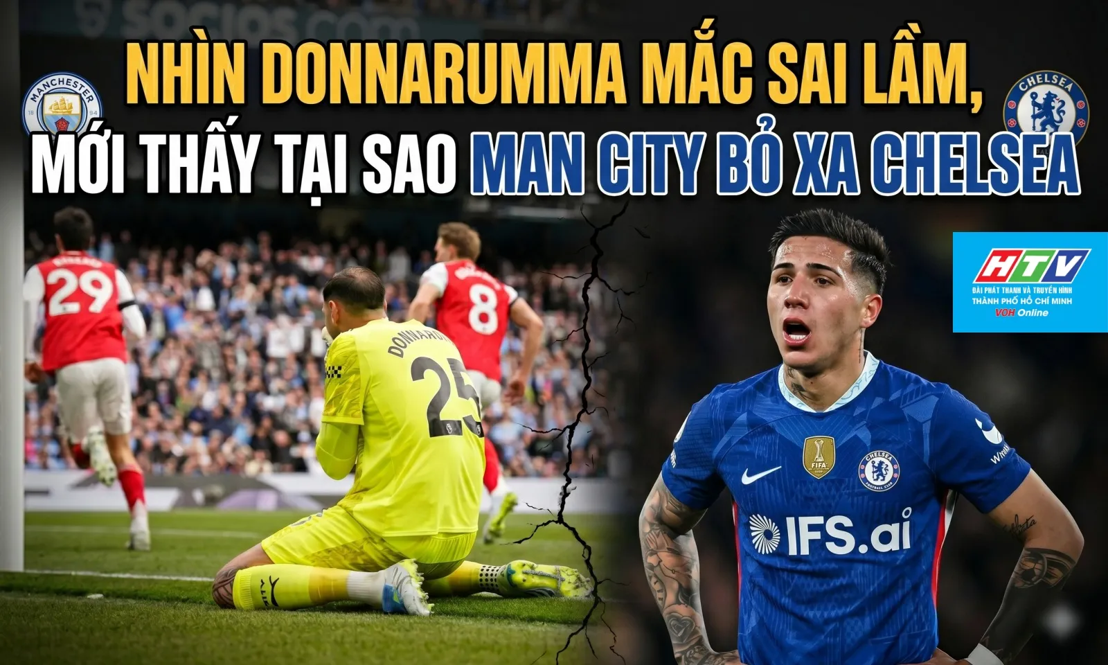 Nhìn Donnarumma mắc sai lầm, mới thấy tại sao Man City bỏ xa Chelsea
