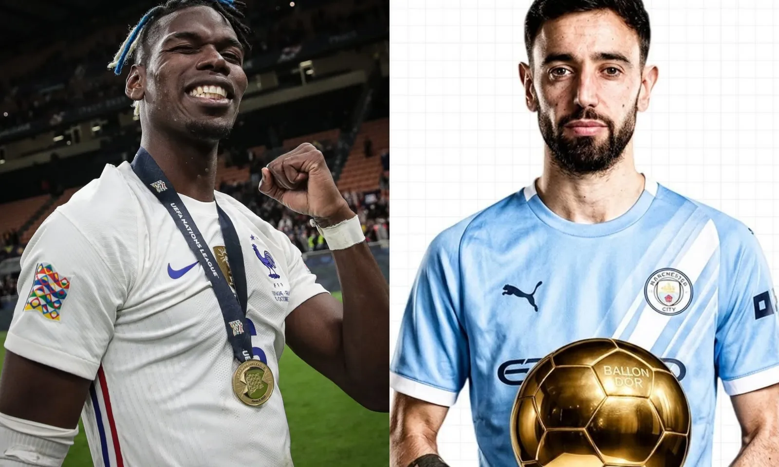 Pogba gợi ý Bruno gia nhập Man City để giành Quả bóng vàng