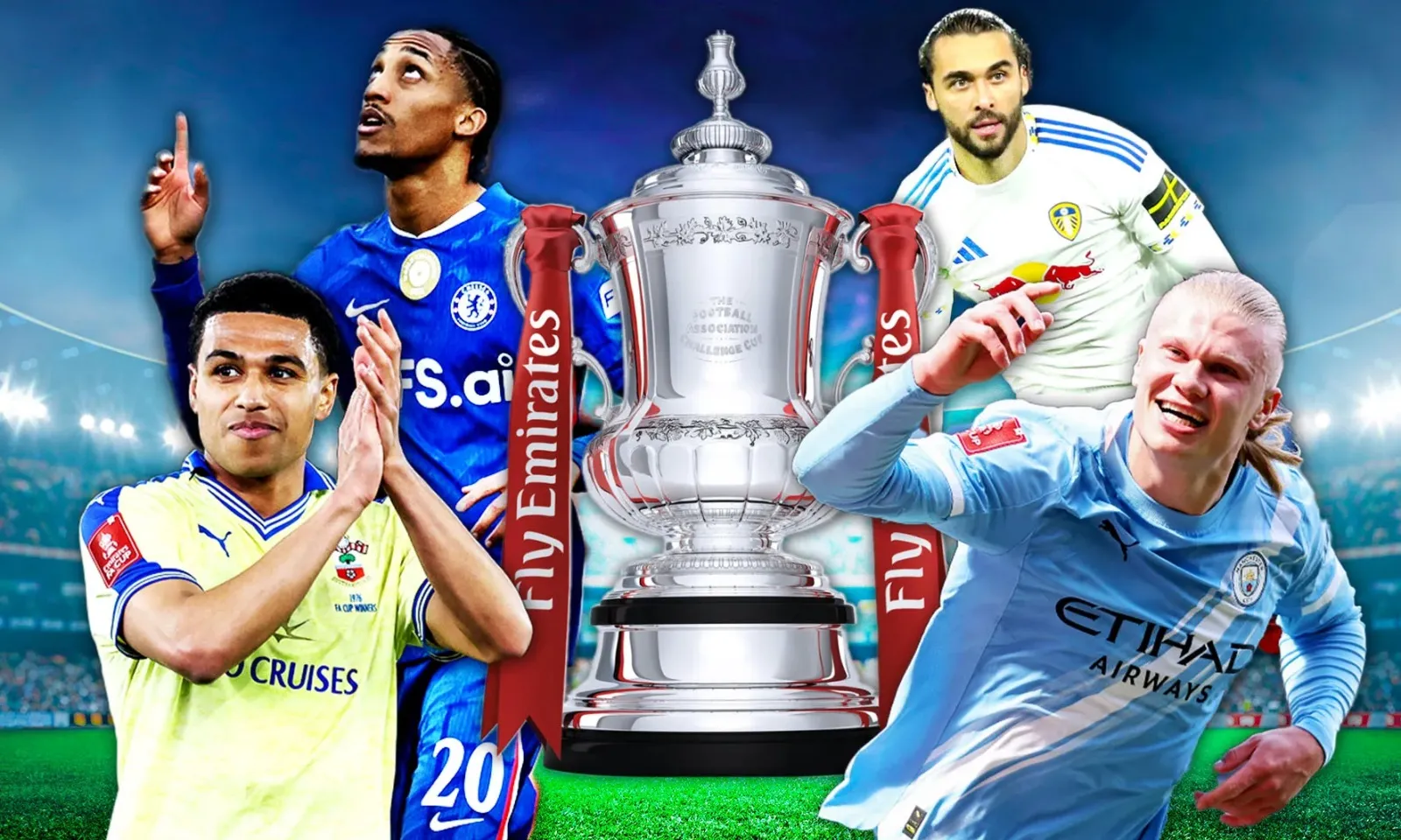 Lịch thi đấu Bán kết FA Cup: Man City vs Southampton | Chelsea vs Leeds