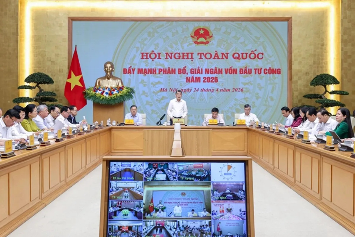 Hội nghị toàn quốc đẩy mạnh phân bổ, giải ngân vốn đầu tư công - Ảnh TTO