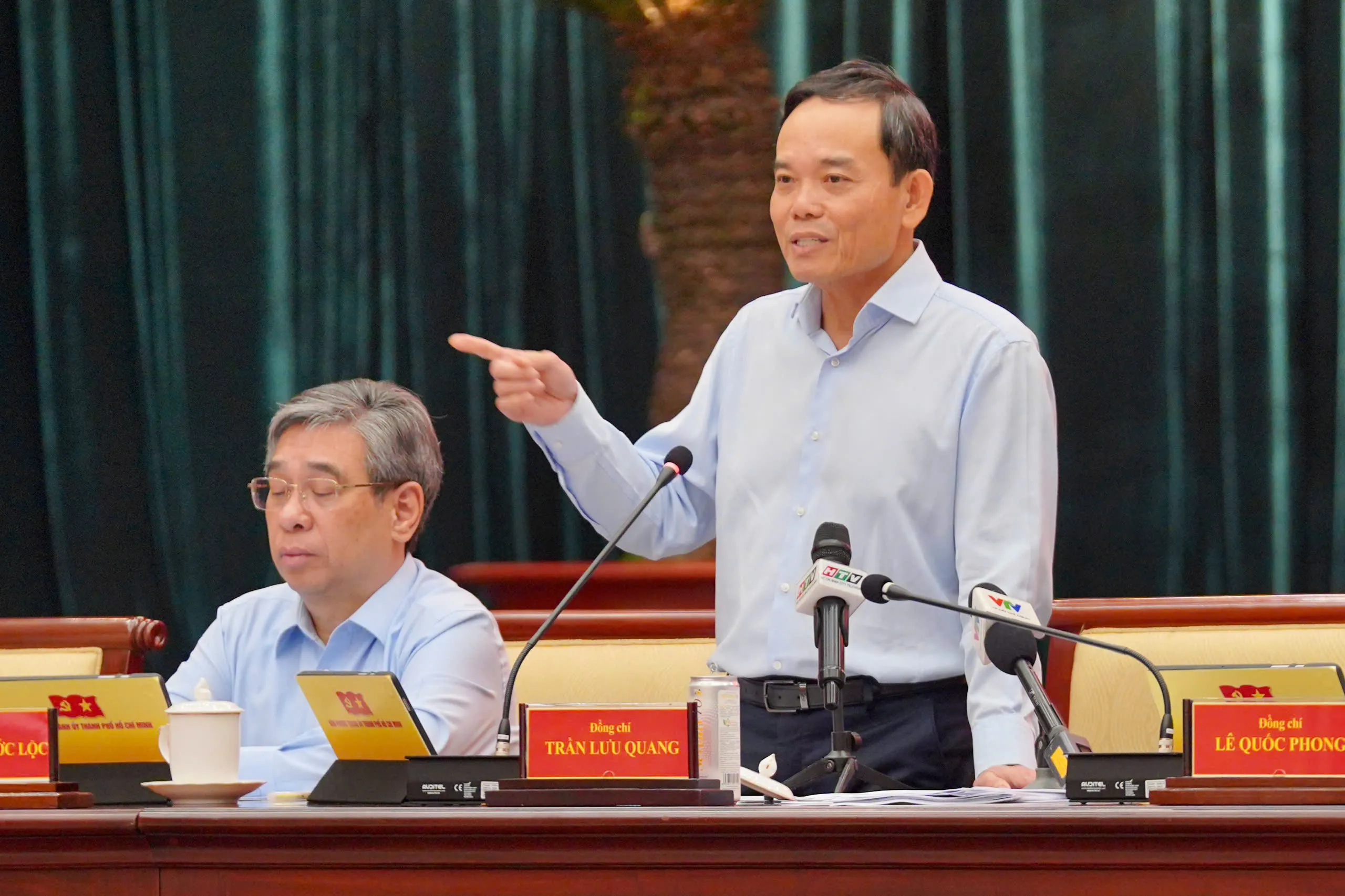 Ủy viên Bộ Chính trị, Bí thư Thành ủy TPHCM Trần Lưu Quang. Ảnh D.Phú