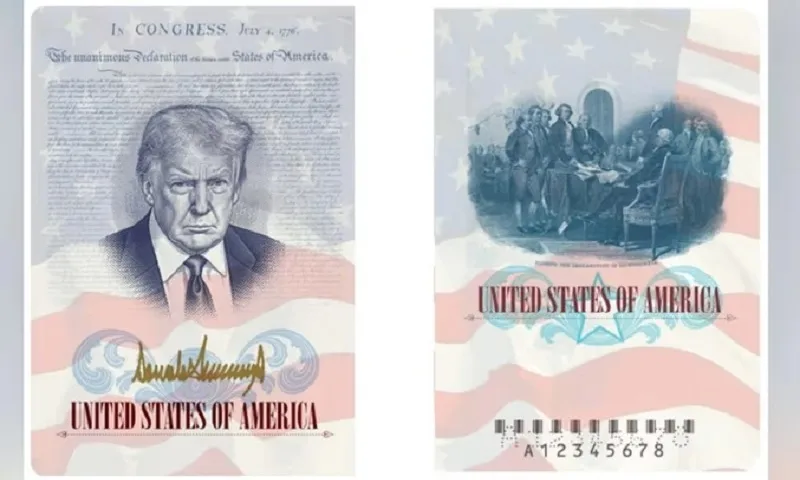 Mỹ sắp phát hành hộ chiếu “đặc biệt” in hình Tổng thống Trump