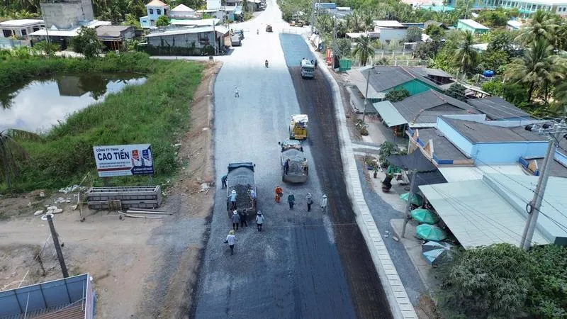 Đường ven sông Tiền tại Đồng Tháp nỗ lực về đích vào tháng 6/2026 2