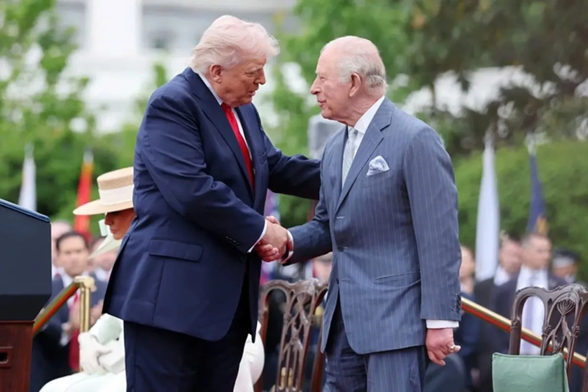 Tổng thống Mỹ Donald Trump (trái) và Vua Anh Charles III . Ảnh PA