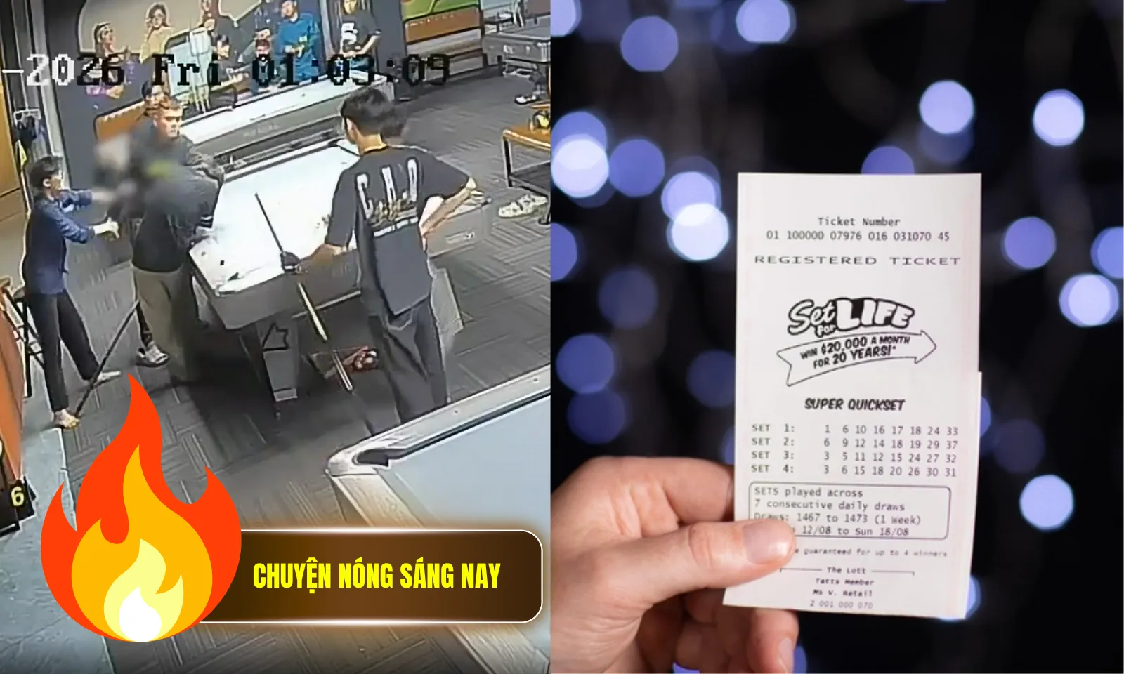 Chuyện nóng sáng 6/5:  Dùng bi bida đánh ghen | Trúng số triệu đô nhờ một chú chim