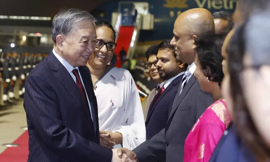 Tổng Bí thư, Chủ tịch nước Tô Lâm bắt đầu chuyến thăm cấp Nhà nước tới Sri Lanka