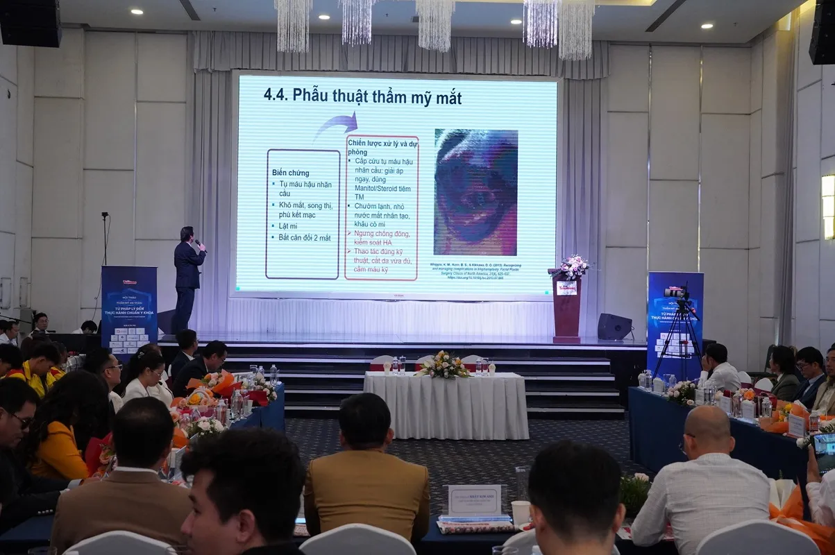 PGS-TS-BS Nguyễn Thanh Vân trình bày báo cáo tại hội nghị