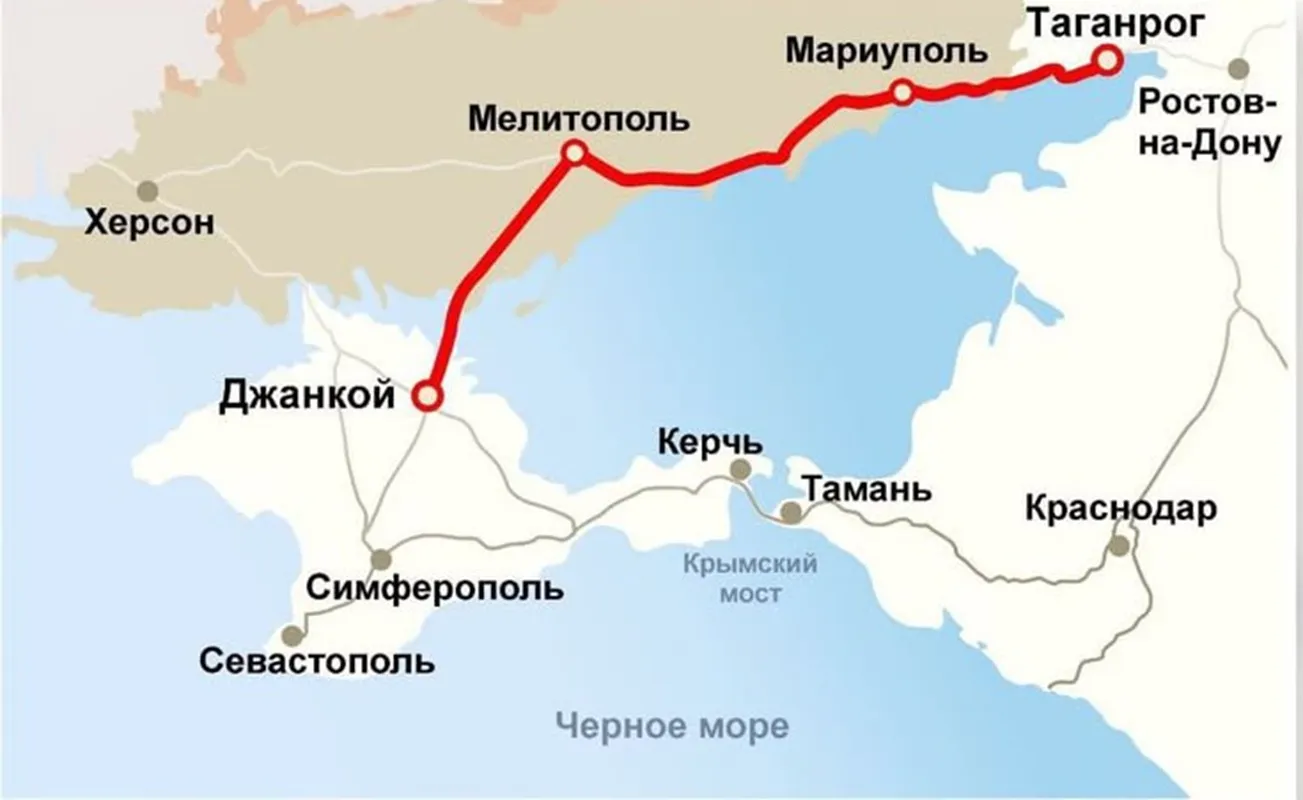 tuyến cao tốc từ Taganrog tới Dzhankoi