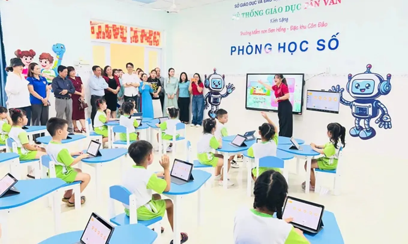 Phòng học số đến với học sinh mầm non tại đặc khu Côn Đảo