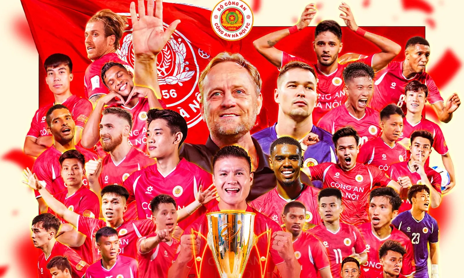 Đình Bắc mang về penalty, CLB Công an Hà Nội vô địch V.League sớm 3 vòng