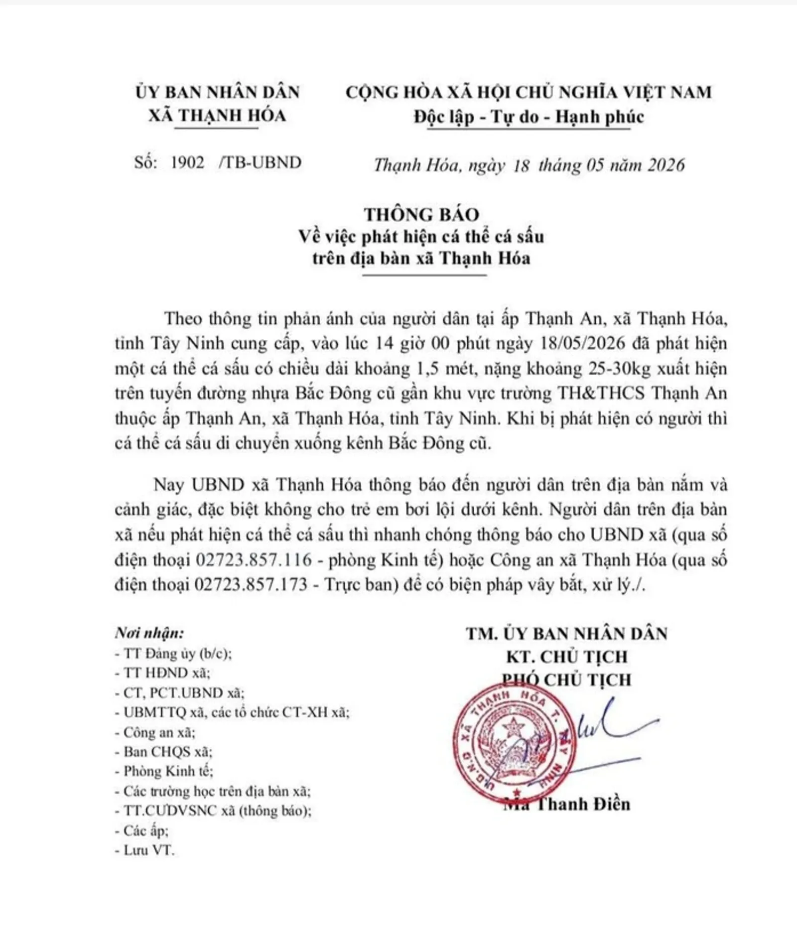 Tây Ninh cảnh báo khẩn sau khi cá sấu xuất hiện gần trường học – Hình 2